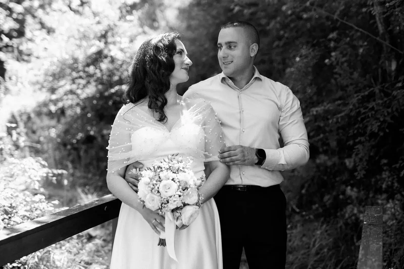Gordana and David during the wedding, a moment captured without posing